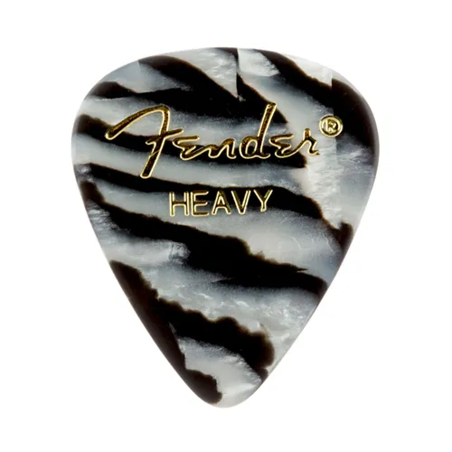 Fender Picks 351 Zebra Heavy 12er Set Premium Celluloid