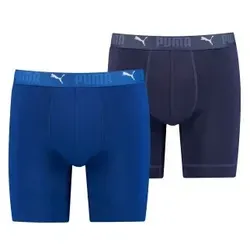 PUMA Herren Sports Boxershorts Blue Combo, M EU - Herren-Boxershorts mit TransDRY Technologie für effiziente Feuchtigkeitsregulierung, schnelltrocknend und aus Bio-Baumwolle für optimalen Tragekomfort.