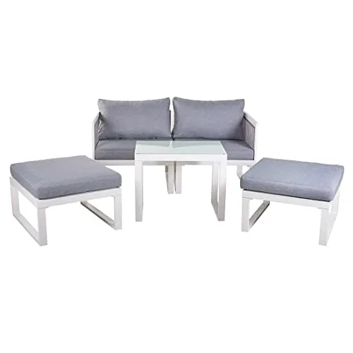 OUTLIV. Modular Bistroset Oscar, 5-TLG in weiß von OUTLIV