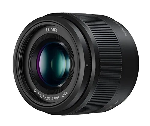 Panasonic Lumix 25 mm F1.7 H-H025E-K Prime Objektiv - Kompakt und lichtstark für brillante Portraits und Aufnahmen bei schwachem Licht