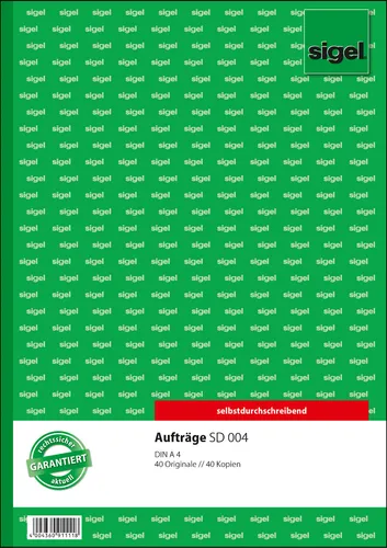 Aufträge Formularbuch Sigel SD 004