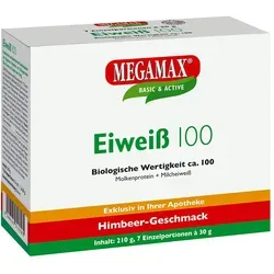 MEGAMAX Eiweiss 100  HIMBEER 7X30 g