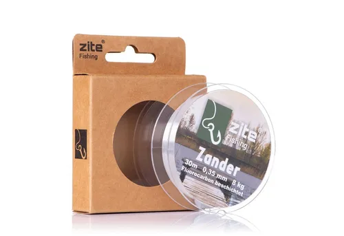 Zite Angelschnur Fluorocarbon Vorfachschnur 0,35mm, 30m - Monofile Zanderschnur