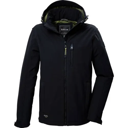 G.I.G.A. DX Herren Softshelljacke mit abzippbarer Kapuze - Funktionsjacken mit kuscheligem Innenfutter, verstellbaren Ärmelbündchen und praktischen Taschen - ideal für Outdoor-Abenteuer und umweltfreundlich, PFC-frei.
