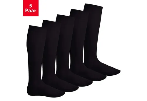 Footstar Langsocken EVERYDAY! 5 PAAR Damen & Herren Kniestrümpfe Lange Socken kniehoch