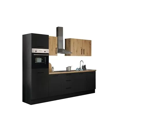 BASIC by Balculina Küchenzeile Turin, 280 cm, mit E-Geräten verfügbar - Die Küchenzeile »Turin« von BASIC by Balculina vereint modernes Design mit hoher Funktionalität. Mit höhenverstellbaren Füßen und Soft-Close-Funktion ist sie ideal für jeden Küchenraum. Optional auch mit E-Geräten erhältlich.