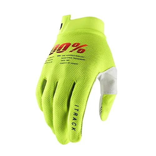 100% iTRACK Handschuhe für Erwachsene (Neon Gelb, Groß) in gelb von 100%