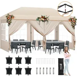 Sekey Faltpavillon 3x6 m mit 4 Seitenteilen in schwarz von Sekey