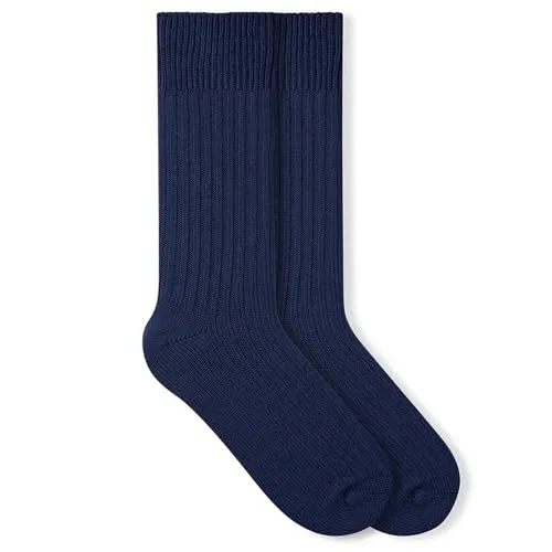 von Jungfeld Merino Wollsocken – Winter Thermosocken Damen & Herren, Unisex Wandersocken warm | 1 Paar (DE/NL/SE/PL, Numerisch, 36, 40, Regular, Regular, Dark Blue)