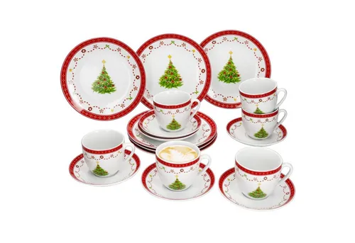 MamboCat Weihnachtstraum 18tlg Kaffeeservice für 6 Personen von MamboCat
