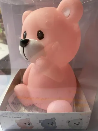 Teddy Rosa Nachtlicht Kinderlampe LED Kinder Baby Einschlafhilfe Ledlampe Bär