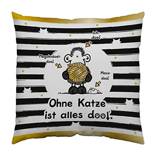 Zierkissen Schwarz von Sheepworld