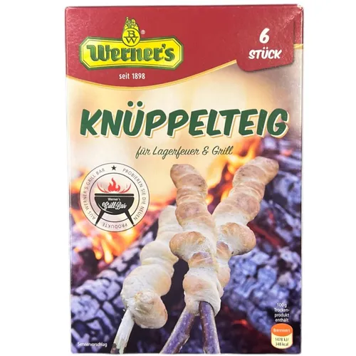 Werner's Knüppelteig Fertigmischung 4-6 St Lagerfeuer Stockbrot (12,48 EUR/kg)