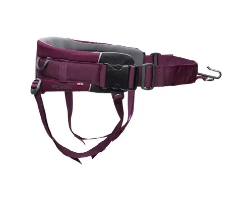 Non-stop dogwear Trekking Belt 2.0 Gürteltasche lila - Bequemer Laufgurt für Hunde, der die Zugkraft optimal verteilt. Ideal für Spaziergänge, Laufen oder Skifahren, mit abnehmbaren Beinschlaufen und zusätzlichem Stauraum für Hundezubehör.
