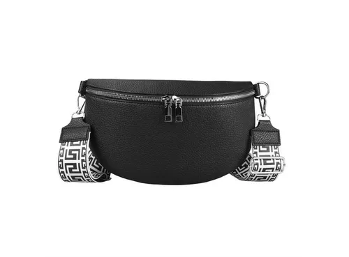 ITALYSHOP24 Bauchtasche Damen Gürteltasche Umhängetasche CrossBody CrossOver, Bodybag, Brusttasche, Hüfttasche, Muster Taschengurt, leicht Gewicht