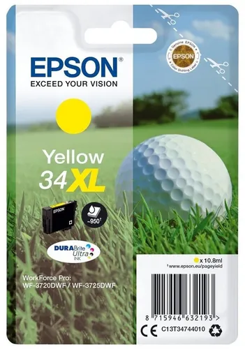 greenline Ersatz für Epson C 13 T 34744010 34XL Tintenpatrone, gelb - 10 ml, kompatibel mit WorkForce Pro WF-3720 Serie für brillante Druckergebnisse