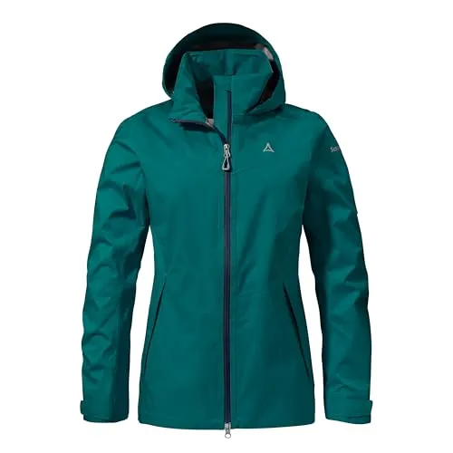 Schöffel Damen 2.5L Jacket Aiplspitz L - Wasserdichte Outdoorjacke - Funktionsjacke für jedes Wetter: Mit 10.000 mm Wassersäule und 10.000 MVTR Atmungsaktivität, ideal für Wanderungen im Frühling und Sommer.