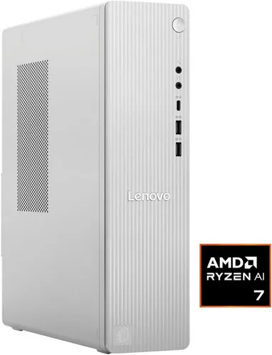 Lenovo IdeaCentre Tower 08AKP10 PC - Leistungsstarker Desktop-PC mit AMD Ryzen 7, 16 GB RAM und 1000 GB SSD für flüssiges Arbeiten und Spielen. Kompakte Bauweise in CLOUD GREY, ideal für jeden Arbeitsplatz.