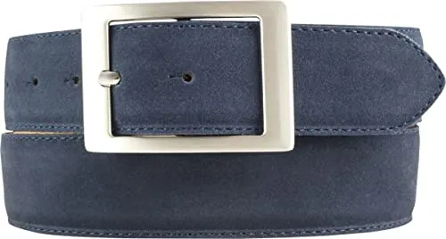BELTINGER Herren-Gürtel aus Veloursleder mit Doppel-Schnalle – 4 cm Breite - Eleganter Veloursleder-Gürtel für Herren, 40mm breit mit hochwertiger Doppel-Schnalle. Ideal für Jeans und Hosen, sorgt für individuellen Tragekomfort durch 5 Löcher zur Anpassung.
