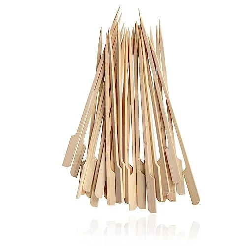 Holzspieß BBQ/Schaschlikspieße (200er Pack), 20cm, Grill Kebab Party, BBQ Spieße für Grillen Cocktails Buffet Obst Hamburger