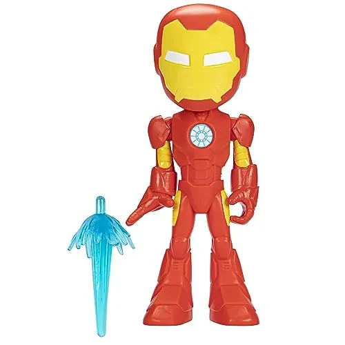 Spidey und Seine Super-Freunde, extra große Marvel Iron Man Action-Figur mit beweglichen Gliedmaßen, klassischem Design und großen Augen, Superhelden-Spielzeug für Kinder ab 3 Jahren zu Weihnachten