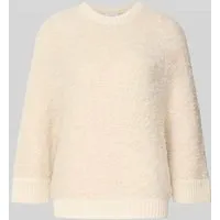 Rich & Royal Loose Fit Strickpullover mit Woll-Anteil in Sand, Größe XS