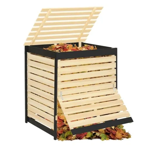 IDMarket Kompostierbehälter aus Holz 500L