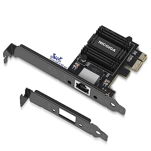 NICGIGA Realtek RTL8125B Base-T PCIe-Netzwerkadapter, 2,5 Gbit/s/1 Gbit/s/100 Mbps, PCI Express Gigabit-Netzwerkkarte, konvertiert zu Ethernet-RJ45-LAN-Port für Gaming/Büro, unterstützt Windows/Linux