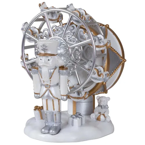 Spieluhr Nussknacker Riesenrad 14cm Weihnacht Deko mechanisch aufziehbar Musik