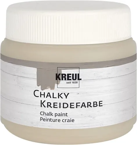 KREUL Chalky Kreidefarbe Noble Nougat 150 ml - Kreidefarbe in edlem Braun für kreative DIY-Projekte, ideal für Möbel und Wände, wasserbasiert und umweltfreundlich.