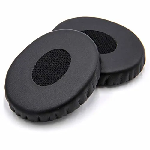 vhbw 2X Ohrpolster kompatibel mit Bose OnEar OE2i, OE2, 2i, 2 Kopfhörer Headset, Synthesefaser Schwarz