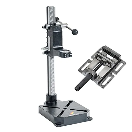 WABECO Bohrständer B1230 mit Maschinenschraubstock aus Grauguss Made in Germany