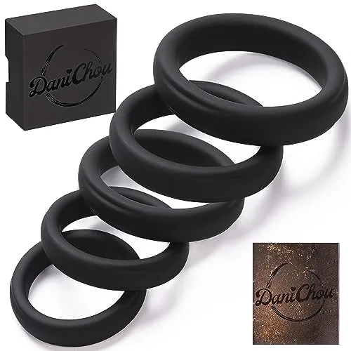 DaniChou PowerRings 5X Penisringe - Vielseitiges Sextoysets für Men & Paare - Maximale Stärke, Natürliche Potenz | Premium Penisring für eine Langlebige Erektion | Cockring & Hodenringe Kombination