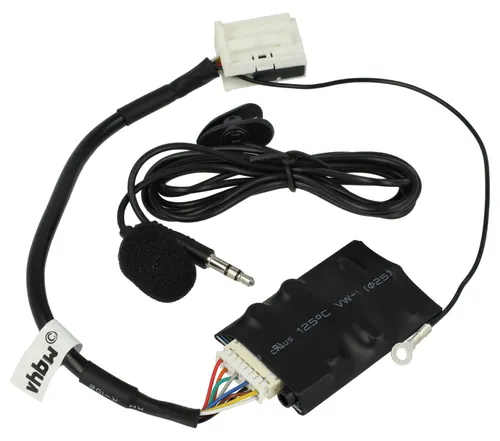 vhbw Bluetooth Adapter kompatibel mit VW Golf/GTI/R32 2004-2011 RCD100/200/210/300/310/500/510, RNS2 Autoradio - Inkl. Mikrofon, Klinkenkabel + Clip