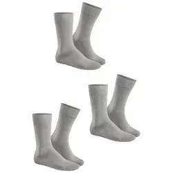 Hudson Basicsocken Simply3 3-Pack (3-Paar) schwarz|silberfarben 39-42