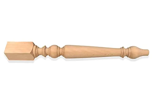 Ignatius Tischholzbein 4 Stück - Massivholz Pappel - Hochwertige Tischbeine aus Pappelholz, Höhe 760 mm, Durchmesser 75 mm. Ideal zum individuellen Gestalten und Anpassen Ihrer Möbel. Perfekt für kreative Projekte!