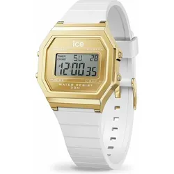 ICE-WATCH 022733 Damen Armbanduhr - Armbanduhren für Damen mit zeitlosem Retro-Design, weichem Silikonarmband und elegantem goldenen Zifferblatt, wasserdicht bis 3 ATM - ideal für stilbewusste Frauen.