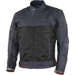 Trilobite Airtech Motorrad Textiljacke, schwarz-blau, Größe S - Motorradjacke mit Metalllogo, zwei Außentaschen und zwei Innentaschen, perfekt kombinierbar mit der Airtech Motorradhose für optimalen Fahrkomfort.