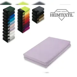 EXKLUSIV HEIMTEXTIL Doppelpack Jersey Spannbettlaken Premium Flieder 90 - 100 x 200 cm