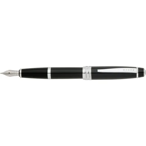 Cross Bailey Füllfederhalter - Eleganz in Schwarz mit Chromakzenten - Füller der Bailey Kollektion, nachfüllbar, mit edler Schwarzlackoberfläche und hochpolierten Chrombeschlägen. Ideal als Geschenk, geliefert in einer stilvollen Geschenkbox.