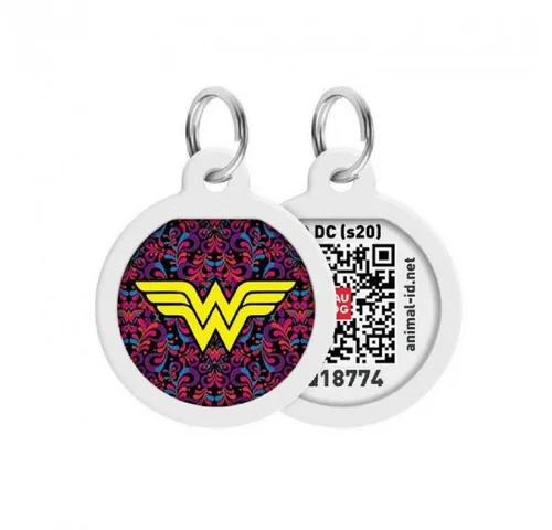 WAUDOG Tier-Halsband Pet ID Tag für Hund Katze mit QR Passport Global Suchsystem