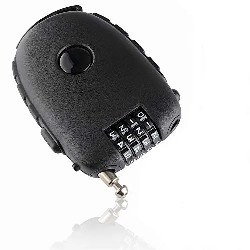 SAFELOCKS® Profi Kabelschloss – Sicher & Kompakt | Extra leichtes, 4-stelliges Zahlenschloss mit 90cm Drahtseil | Ideal geeignet als E-Roller Schloss, Skischloss, Fahrradschloss & mehr