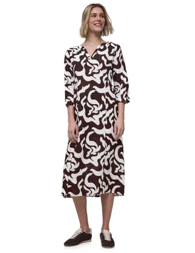 Street One Damen Midi-Kleid aus Leinen mit Print von Street One