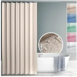 ANRO Duschvorhang Beige 240x200cm in beige von ANRO