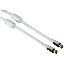 Hama 1,5m, 2xkoax Koaxialkabel 1,5m Weiß