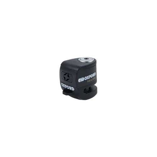 OXFORD Micro XA5 Alarmscheibenschloss - Hochsicherheitslösung für Roller - Fahrradschlösser mit 110dB Alarmsirene und wiederaufladbarem Lithium-Akku. Ideal für alle Motorroller, inklusive Vespa PX-Serie. Schlüsselersatzservice inklusive!
