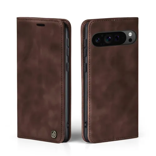 Handy Hülle für Google Pixel 9 Pro XL Klapp Magnet Smartphone Cover Case Braun