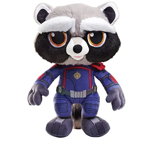 Marvel The Guardians of The Galaxy Rakete Waschbär Plüsch mit Sound - Kinderspielzeug mit interaktivem Sound, perfekt für Fans von Guardians of the Galaxy und ideal zum Kuscheln und Spielen.