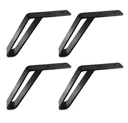 Prima-Online Möbelfuß Möbelfuß 122 mm Metall schwarz matt – Sofafuß, Tischbein, Schrankfuß, (4-St)