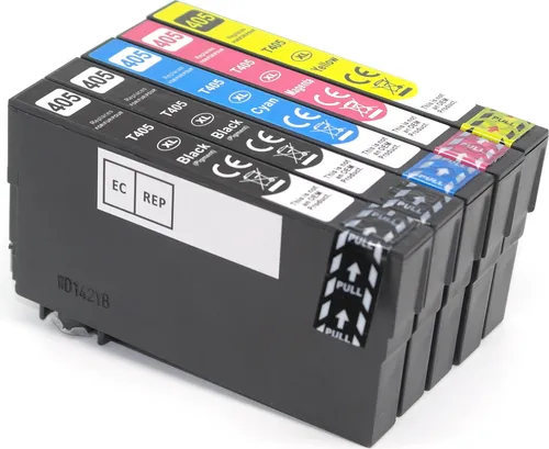 5er Set Druckerpatronen kompatibel Epson WF-3820 WF-4830 ersetzt 405XL – Schwarz Cyan Magenta Gelb